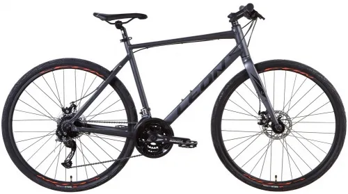 Велосипед 28 Leon HD-80 DD (2021) графитовый с черным (м)