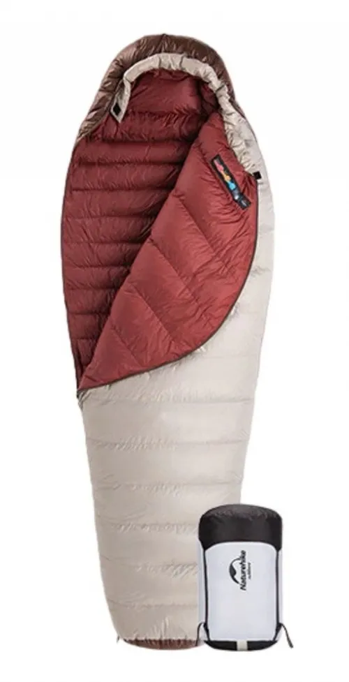 Спальный мешок Naturehike Snowbird NH20YD001 (7°C) 205 см L, white/brown