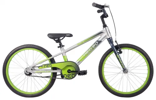 Велосипед 20 Apollo NEO 20 Boys (2022) Brushed Alloy / Slate / Lime Green Fade