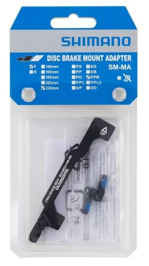 Адаптер для тормозных дисков, передний  Shimano SM-MA-F220 PM/PM, ротор 220мм (180/220)