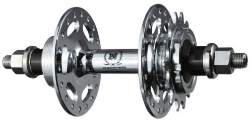 Втулка задняя NOVATEC A166SBT/F FIX-FIX 36H 10x165mm гайки, алюм. silver