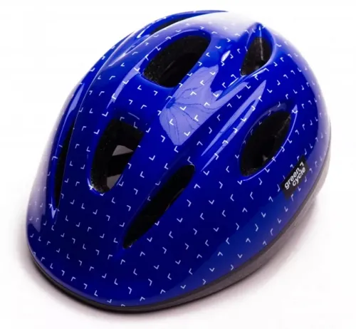 Шлем детский Green Cycle FLASH сине-белый лак