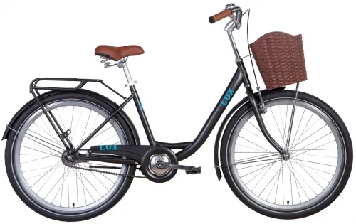 Велосипед 26 Dorozhnik LUX (2021) черный с синим (м)
