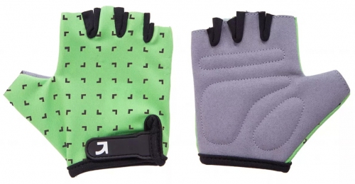 Перчатки детские Green Cycle Flash без пальцев, зелено-черные
