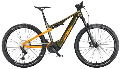 Електровелосипед 29 KTM Macina Chacana 792 (2022) зелено-помаранчевий