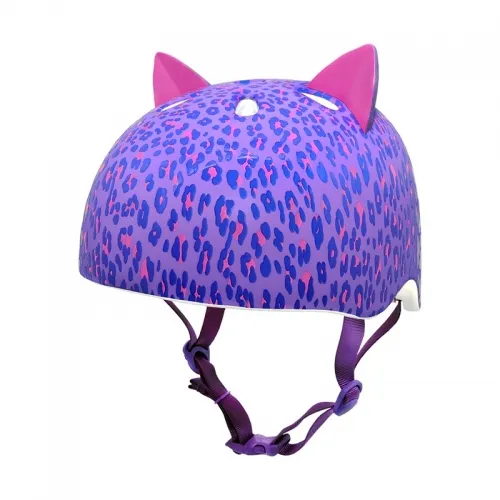 Шолом C-Preme Krash Leopard Kitty фіолетово-рожевий вушка