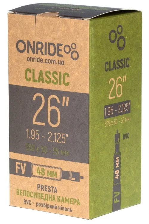 Камера ONRIDE Classic 26x1.95-2.125 FV 48 RVC