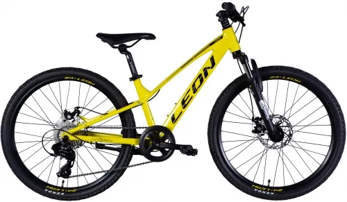 Велосипед 24 Leon Junior DD CS (2025) жовтий з чорним