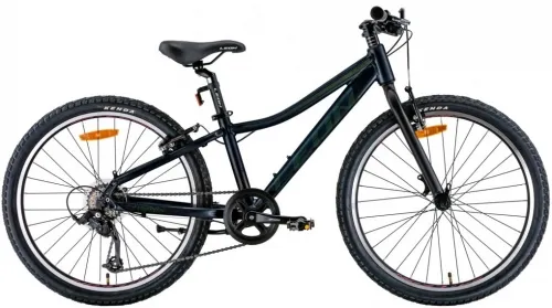 Велосипед 24 Leon JUNIOR Vbr (2022) черный с хаки (м)