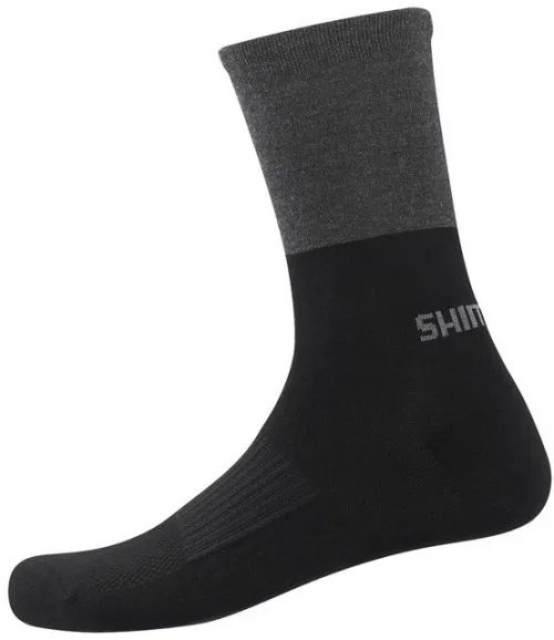 Шкарпетки зимові Shimano ORIGINAL WOOL TALL, чорно/сірий