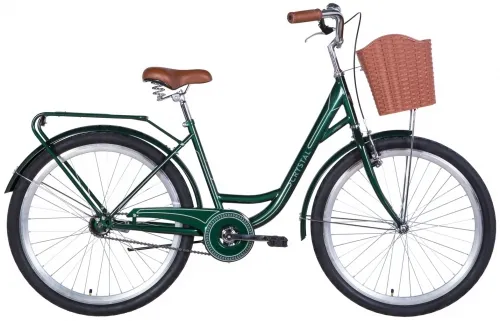 Велосипед 26 Dorozhnik CRYSTAL (2021) темно-зеленый с серым