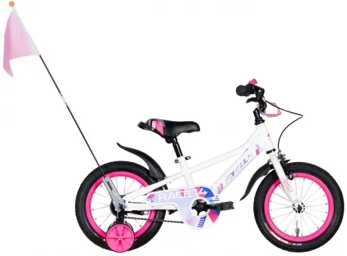 Велосипед 14 Formula RACE (2022) білий з рожевим