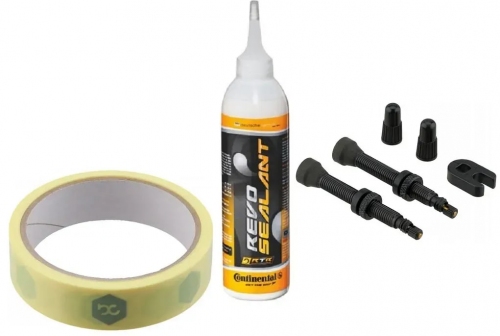 Бескамерный набор Continental 27 mm (лента, ниппель, клей)