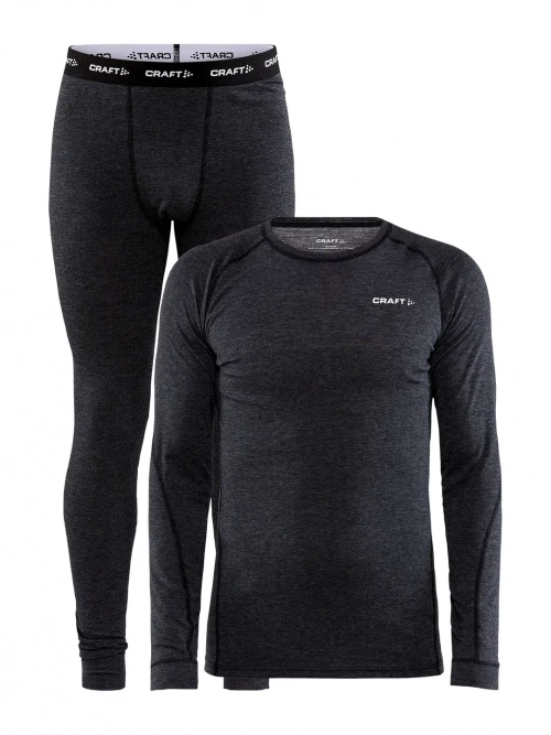Термобілизна комплект чоловіча Craft Wool Merino SET M black melange (1909711-998000)