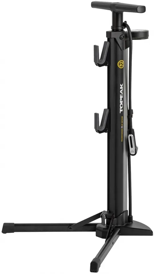 Насос підлоговий Topeak Transformer eUP 2Stage, with integrated mini workstand, QR hooks, 2Stage technology, SmartHead DX3, dual analog gauge for low/high pressure, 160psi/11bar