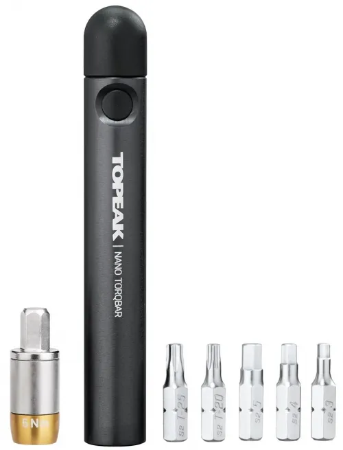 Шестигранник Topeak Nano TorqBar 5, Aluminum handle w/5Nm preset torque bit & 5 tool bits