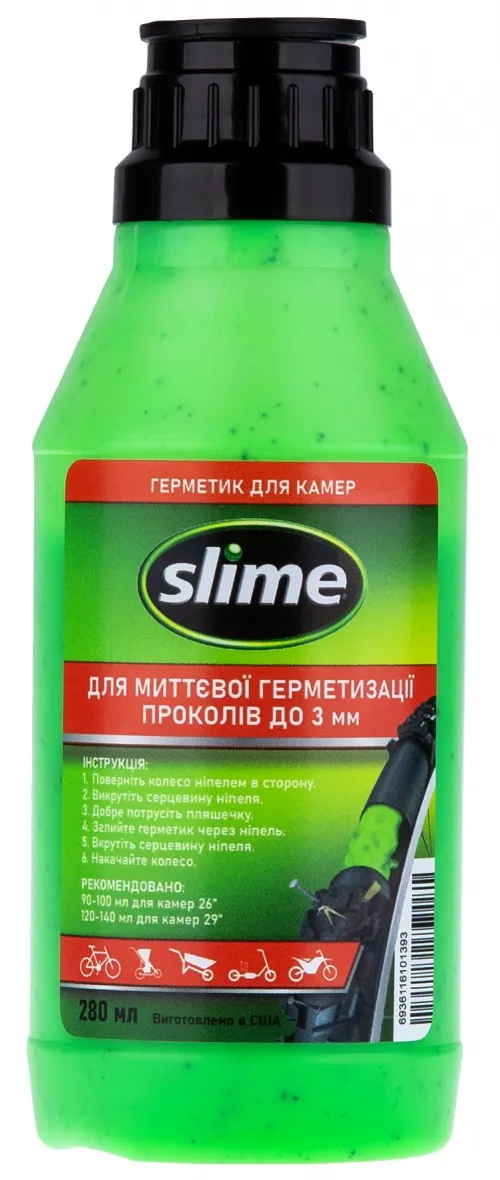 Герметик (антипрокольная жидкость для камер) Slime Tube Sealant 280ml