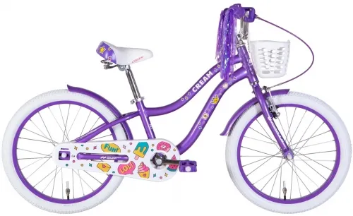 Велосипед 20 Formula CREAM с крылом и корзиной (2022) фиолетовый