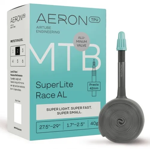 Камера 27,5/29x1,7-2,5 (584/622x44-64) AERON TPU MTB SuperLite Race AL FV 42mm (40g)