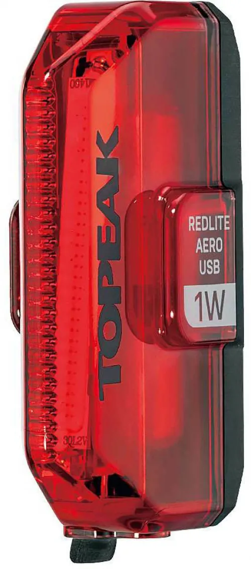 Фонарь задний Topeak RedLite Aero USB 1W, w/super bright COD LED, 55 lumens