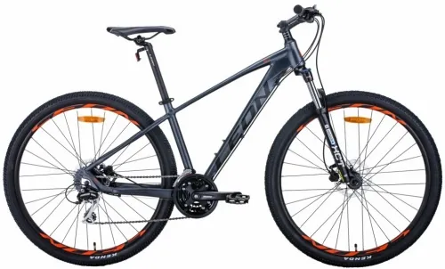 Велосипед 29 Leon TN-80 AM (2021) графитовый с черным и оранжевым (м)