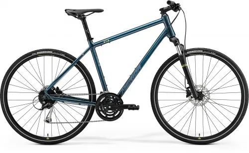 Велосипед 28 Merida CROSSWAY 100 (2021) teal-blue(silver-blue/lime)