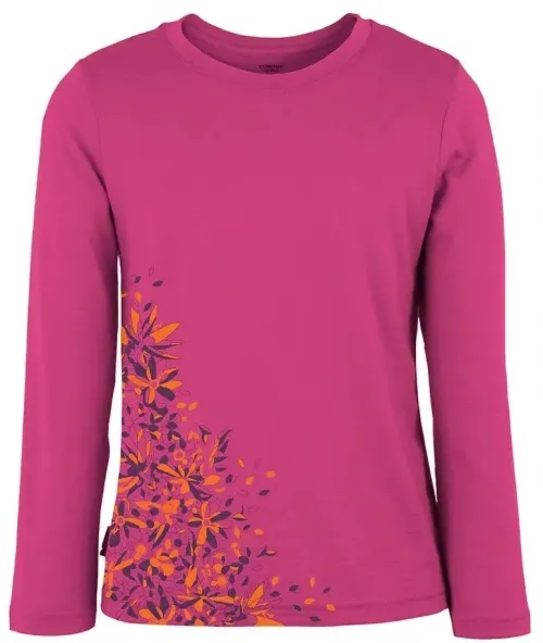 Термофутболка з довгим рукавом ICEBREAKER Kids LS Crew Garden magenta/lotus