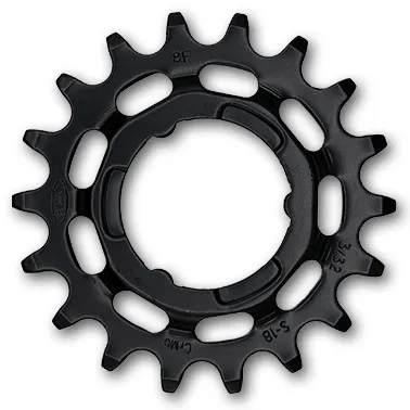 Зірка задня KMC Shimano Narrow 18T 3/32 black (для планетарних втулок)