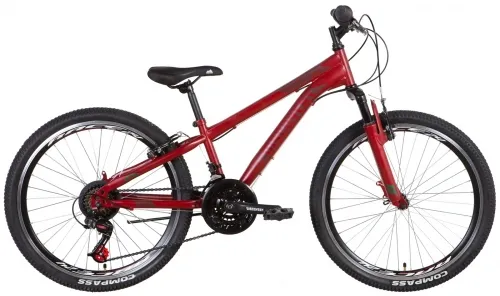 Велосипед 24 Discovery RIDER AM Vbr (2022) красный (м)