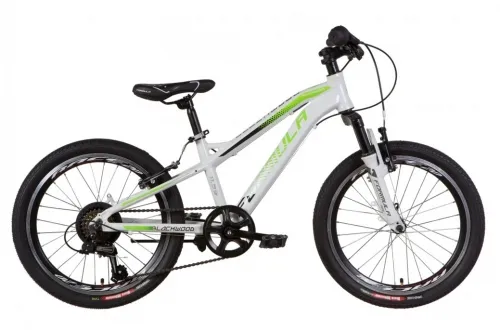 Велосипед 20 Formula BLACKWOOD 1.0 AM (2021) бело-зеленый с серым