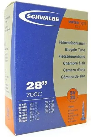 Камера 28 (18/25-622/630) Schwalbe SV20 EXTRA LIGHT 80mm