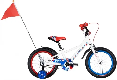 Велосипед 14 Formula RACE (2022) білий з червоним та синім