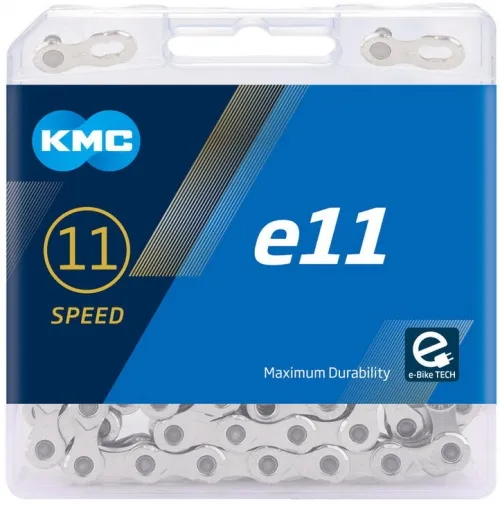 Ланцюг KMC e11 11-speed 122 links silver + замок (для електровелосипедів)
