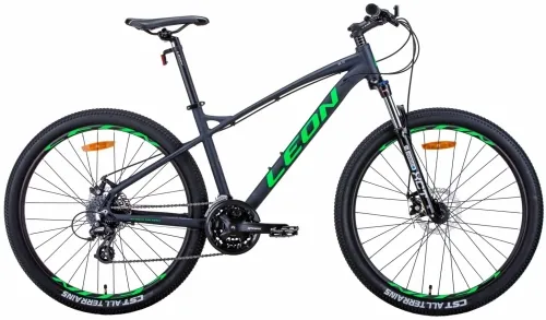 Велосипед 27.5 Leon XC-90 AM (2021) графитовый с зеленым (м)