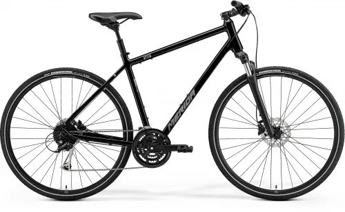 Велосипед 28 Merida CROSSWAY 100 (2021) glossy black(matt silver)