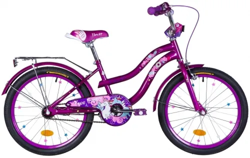Велосипед 20 Formula FLOWER (2021) перламутровий фиолетовый с багажником