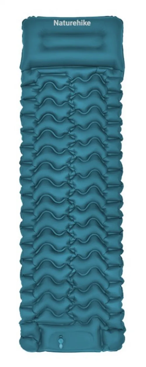 Матрас надувной Naturehike CNK2550WS019, 65 мм, со встроенной помпой, blue