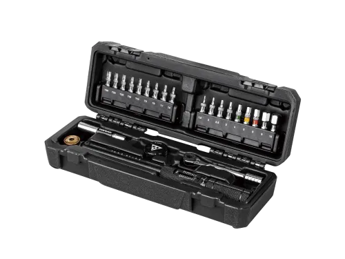 Набор инструментов Topeak Torq Stick Pro 4-20 Nm, tool box w/TorqStick 4-20nm, mini ratchet tool, finger bit holder, speed sleev bit holder, 18 tool bits