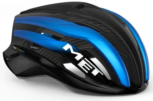 Шлем MET TRENTA 3K CARBON (MIPS) black blue metallic matt glossy