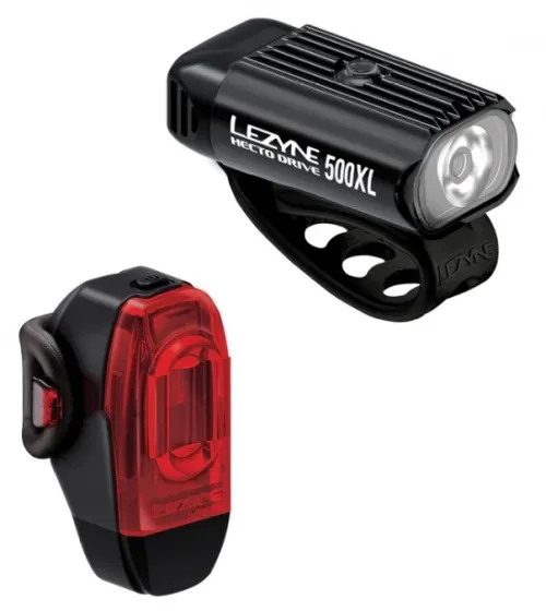 Комплект світла Lezyne HECTO DRIVE 500XL / KTV DRIVE+ black/black (Y17)