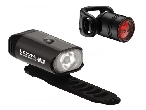 Комплект світла Lezyne Mini Drive 400 / Femto Drive Pair чорний