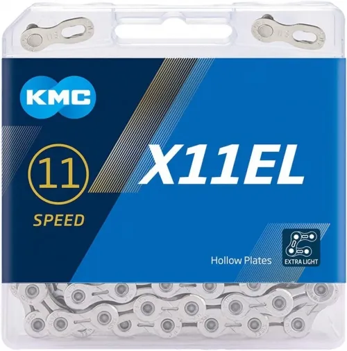 Цепь KMC X11EL 11-speed 118 links silver + замок