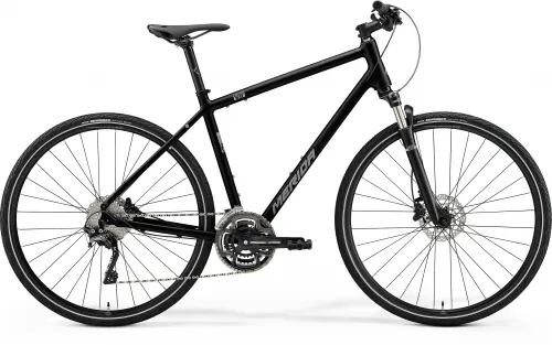 Велосипед 28 Merida CROSSWAY 500 (2021) glossy black(matt silver)
