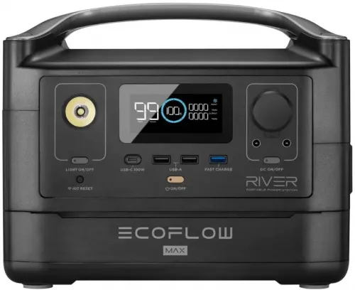 Зарядная станция EcoFlow RIVER Max 576Wh, 160000mAh, 600W (EFRIVER600MAX)