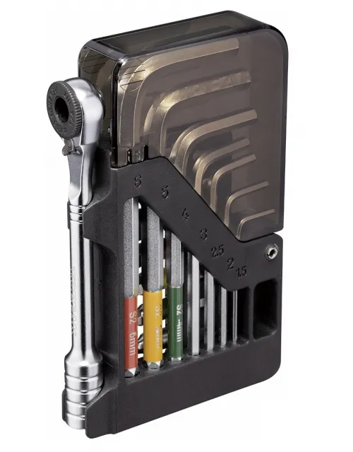 Набор инструментов Topeak Omni ToolCard, mini tool box contains Ratchet tool w/7 tool bits, and 7pcs Allen wrenches, 14 tools