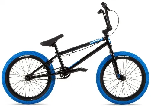 Велосипед 18 Stolen AGENT (2023) black w/dark blue tires