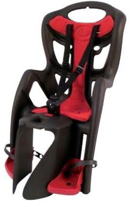 Сидіння задн. Bellelli Pepe Standart Multifix до 22кг, чорне з червоною підкладкою