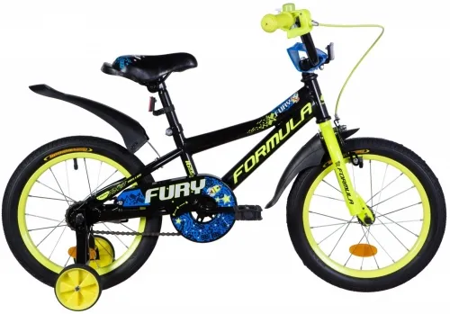 Велосипед 16 Formula FURY (2021) черно-желтый