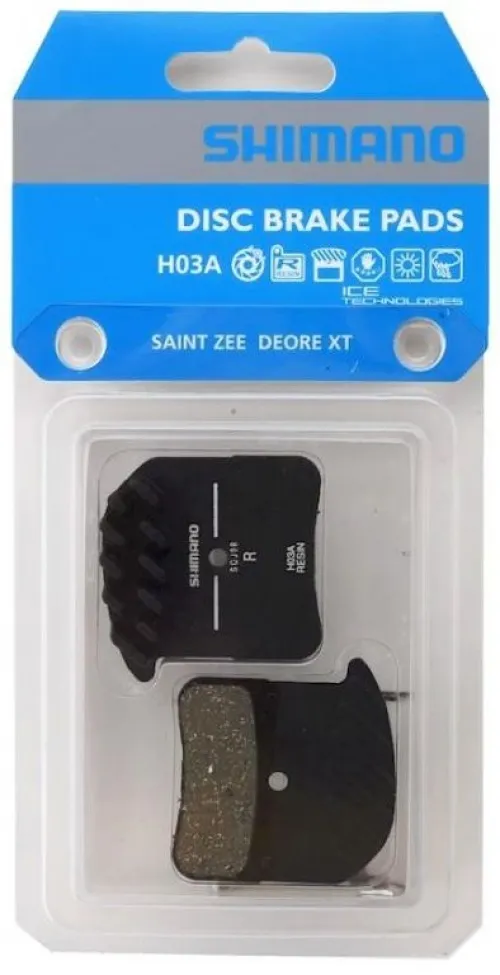 Гальмівні колодки дискові Shimano H03A XT/SAINT/ZEE resin (organic) + радіатор