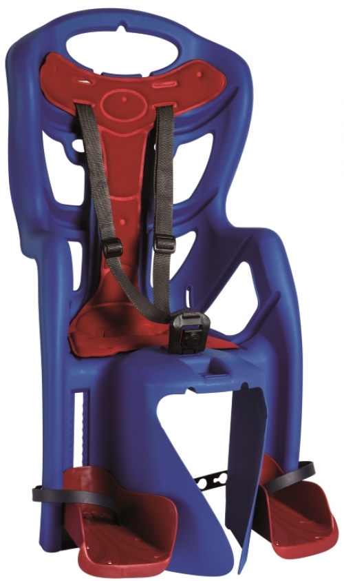Сиденье задн. Bellelli PEPE Сlamp (на багажник) до 22кг, синее с красной подкладкой